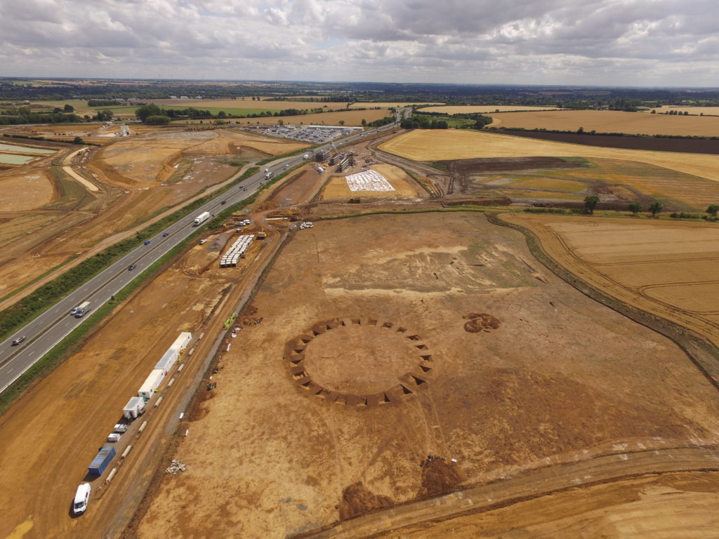 Circular ‘henge’ monument thought to have been used as a ceremonial space (c) A14C2H courtesy of MOLA Headland Infrastructure