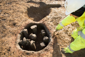 Roman kiln no.1 discovered in Cambridgeshire (c) A14C2H courtesy of MOLA Headland Infrastructure