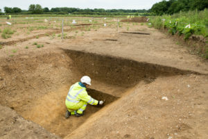 A large Roman defensive ditch perhaps from a temporary Roman military marching camp (c) Highways England, courtesy of MOLA Headland Infrastructure