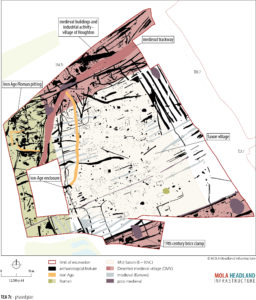 Phased plan of A14C2H Deserted Medieval Village (c) A14C2H courtesy of MOLA Headland Infrastructure