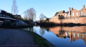 Birmingham is at the heart of the British canal network (Digbeth Branch Canal at the junction with Warwick Bar)