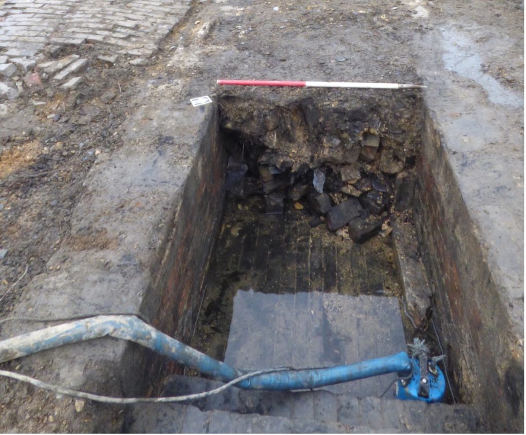 Brick lined inspection pit